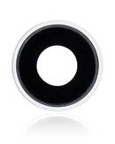 Lente de camara trasera con soporte y borde para iPhone XR (Blanco) (Paquete de 10)