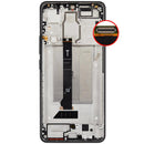 Pantalla OLED refurbished negra con marco para Xiaomi Redmi Turbo 3 / Poco F6, ideal para reparación de pantalla rota.
