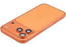 Tapa trasera Cosmic Orange usada para iPhone 17 Pro Max A3295 con puerto de carga flex.