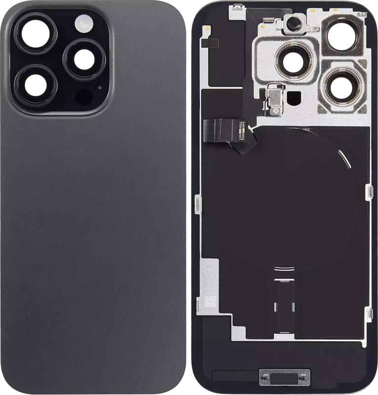 Compra la tapa trasera con placa de acero y carga inalámbrica para iPhone 16 Pro en Guatemala y realiza reparaciones con componentes originales.