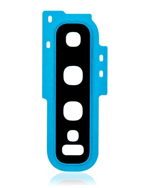 Lente de camara trasera con anillo de cubierta para Samsung Galaxy S10 (Azul)