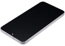 Pantalla OLED con marco para Samsung Galaxy S24 5G, color Marble Grey, lista para reparación.