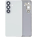 Tapa trasera de cristal blanco para Samsung Galaxy S26 con lente de cámara, repuesto para reparación.