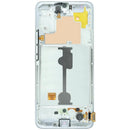 Pantalla OLED original Samsung Galaxy A90 5G Service Pack blanca, repuesto para reparación de display.