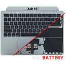 Tapa superior Space Gray MacBook Air 13 A2681 con teclado ANSI US y batería, OEM, Grade A.