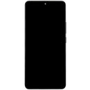 Pantalla OLED refurbished negra con marco para Xiaomi Redmi Turbo 3 / Poco F6, ideal para reparación de pantalla rota.