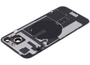 Tapa trasera para iPhone 15 Plus con placa de acero, NFC, MagSafe y flex de linterna (Verde, Original usado grado A)