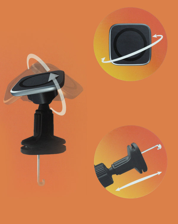 Soporte magnetico para auto con cargador inalambrico para rejilla de aire 15W