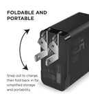 Encuentra el Cargador PowerPeak Triple Port GAN de 65W con cable USB-C de 6ft en Guatemala para tus dispositivos electrónicos.
