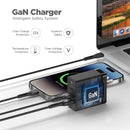 Encuentra el Cargador PowerPeak Triple Port GAN de 65W con cable USB-C de 6ft en Guatemala para tus dispositivos electrónicos.