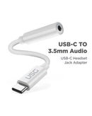 Encuentra el cable AUX USB-C en color blanco de Urban Sound Gear para cargar y escuchar música en Guatemala.