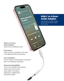 Encuentra el cable AUX USB-C en color blanco de Urban Sound Gear para cargar y escuchar música en Guatemala.
