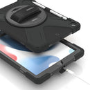 Funda heavy duty xBase ArmorTech con correa de mano y de hombro y soporte (Negro)