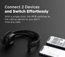 Auriculares inalámbricos Bluetooth Urban Sound Gear Viper 2 negros, con micrófono y almohadillas cómodas para oficina y trucker.
