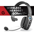 Auriculares inalámbricos Bluetooth Urban Sound Gear Viper 2 negros, con micrófono y almohadillas cómodas para oficina y trucker.