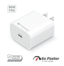 Encuentra el cargador de pared ultra rápido PowerPeak de 30W con cable USB C-C de 6 pies en Guatemala para tus dispositivos.