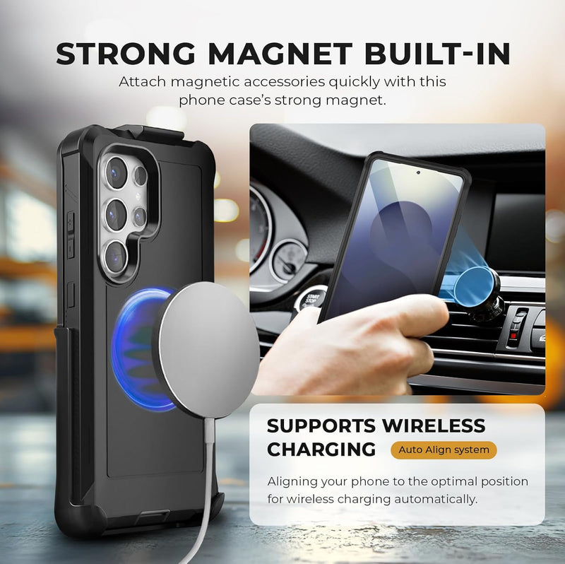 Protege tu Galaxy S25 Ultra con la funda xBase Magsafe negra y encuentra accesorios para móviles en Guatemala.