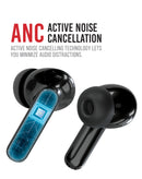 Auriculares inalámbricos Urban Sound Gear Vibes negros con cancelación de ruido activa (ANC/ENC) y diseño ergonómico.
