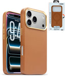 Encuentra la Funda Magsafe de cuero para iPhone 17 Pro en Guatemala con SlowBack, disponible en color marrón.