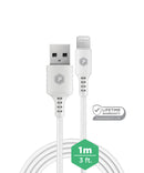 Repara tu puerto de carga PowerPeak ECONOMY Tipo A a L en Guatemala con este cable de 3ft en color blanco.