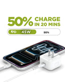 Adaptador USB-C PD Powerpeak (GAN Technology) (45W)