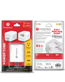 Powerpeak 6in1 bloque de energia multi puertos (3x enchufes AC & 2x USB-A & 1x USB-C)