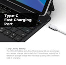 Folio xBase negro para iPad 10 y 11 Gen con teclado y trackpad, vista frontal.