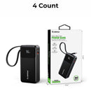 Compra el Powerbank Esoulk de 10000mAh con cable USB-C incorporado en Guatemala para mayor comodidad y durabilidad.