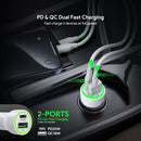Compra al mayor el pack de 12 cargadores de auto PD & QC USB A+C Esoulk en Guatemala para tu negocio de reparaciones de dispositivos móviles.