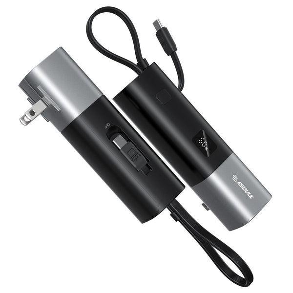 Powerbank Esoulk con enchufe de pared AC plegable USB-C de 5000mAh en Guatemala.