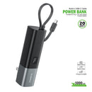 Powerbank Esoulk con enchufe de pared AC plegable USB-C de 5000mAh en Guatemala.