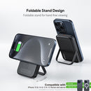 Encuentra la batería Esoulk plegable magnética e inalámbrica en Guatemala, ideal para recargas rápidas y con soporte plegable.