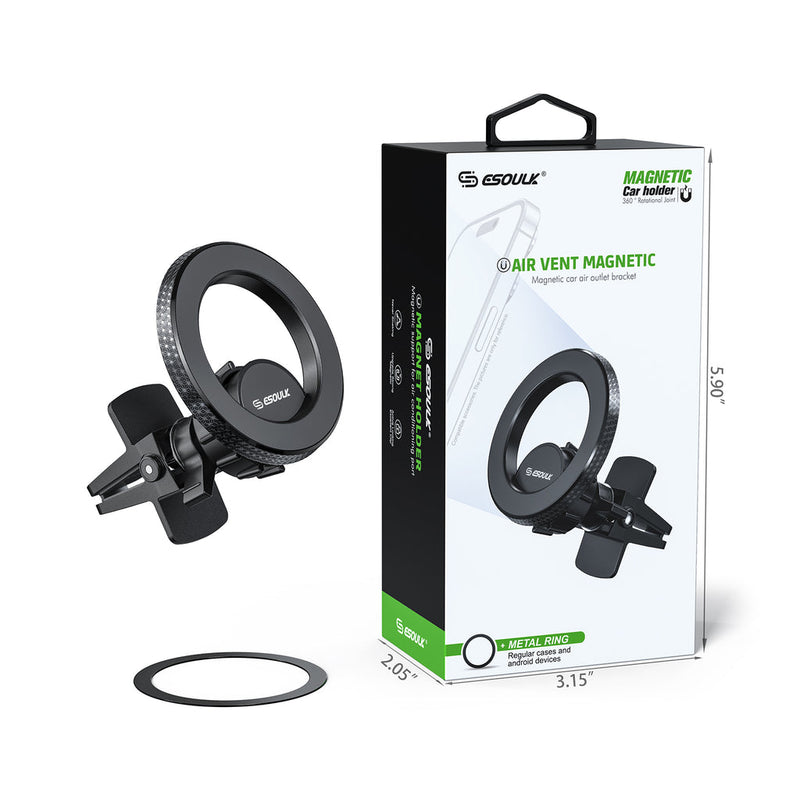 Soporte magnético para rejilla de ventilación de auto, ideal para mantener tu teléfono seguro mientras conduces en Guatemala.