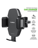 Soporte de coche con cargador inalámbrico Esoulk negro de 15W para montaje en auto en Guatemala.
