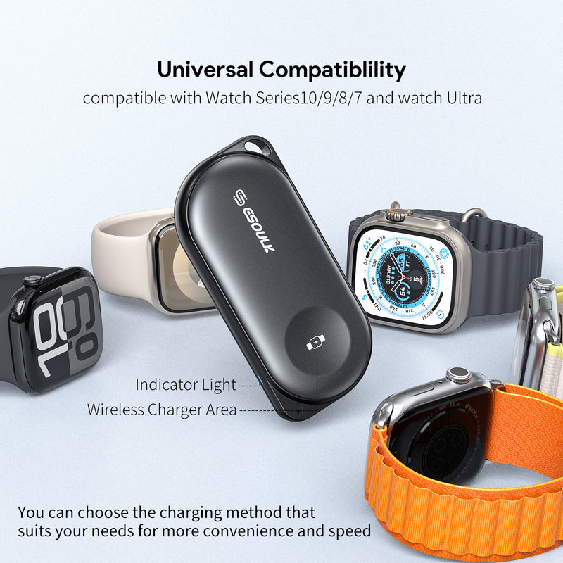 Encuentra la batería con carga inalámbrica Esoulk Smart Watch de 1200mAh en Guatemala para tu reloj inteligente.