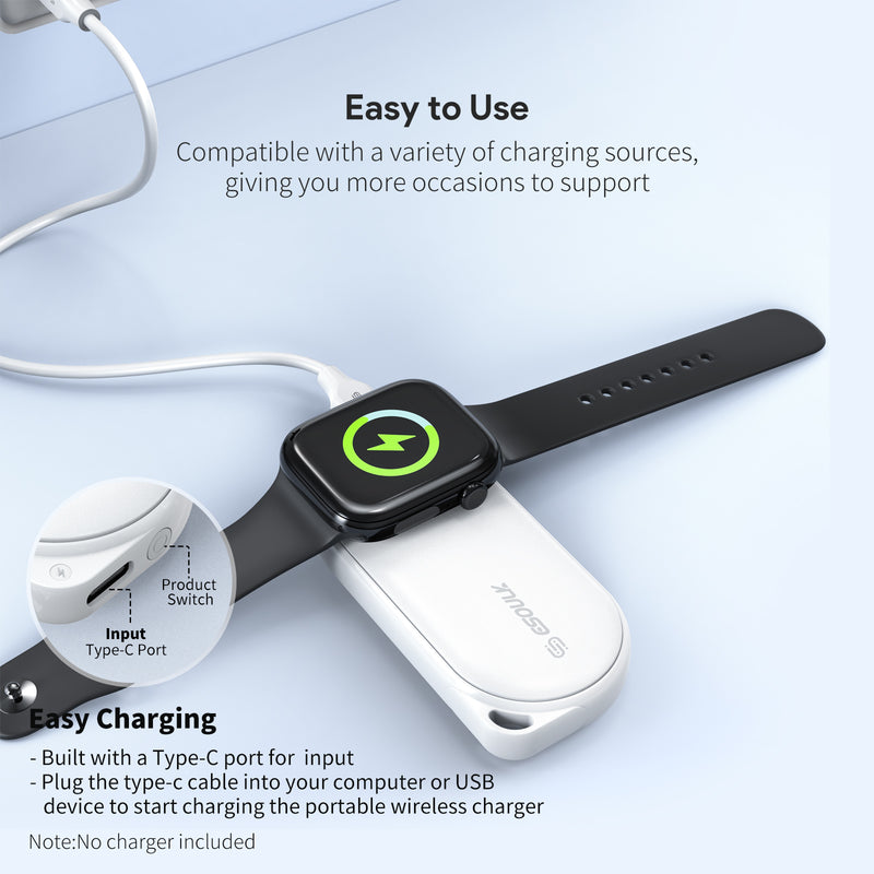 Encuentra la batería con carga inalámbrica Esoulk Smart Watch de 1200mAh en Guatemala para tu reloj inteligente.