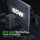 Encuentra el cargador de pared retráctil Esoulk (Negro) de 65W con cable USB C en Guatemala para tu dispositivo.