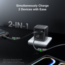 Encuentra el cargador de pared retráctil Esoulk (Negro) de 65W con cable USB C en Guatemala para tu dispositivo.