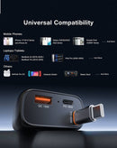 Cargador USB C Esoulk de 81W gris, cable de 3 pies, para cargar dispositivos en el carro.