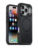 Kit PowerPeak ProTech negro: funda protectora, cristal templado y cargador USB-C de 30W para iPhone 17/18 Pro Max.