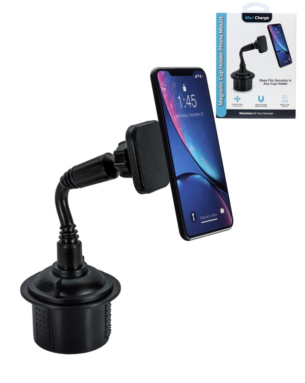 Soporte auto con portavasos magnético corto para tu automóvil en Guatemala.