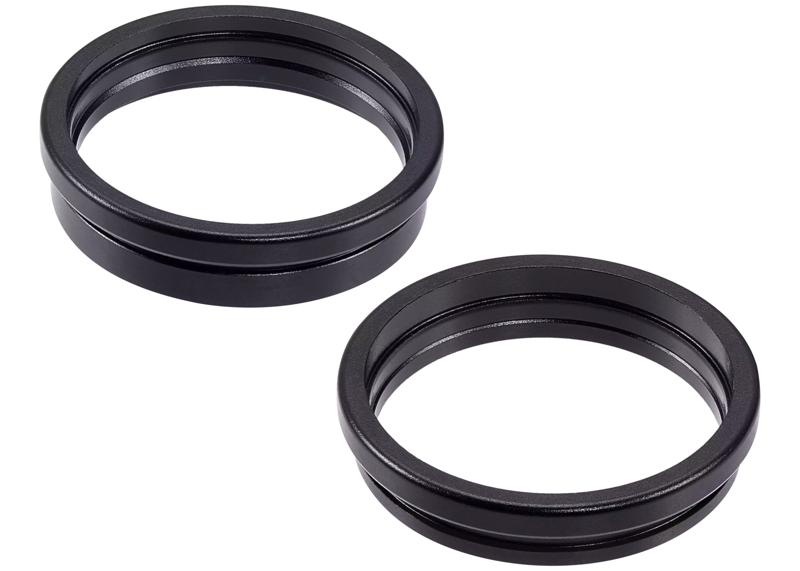 Anillo de bisel de camara trasera iPhone 16 / 16 Plus (Negro) (Juego de 2 piezas)
