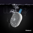 Altavoz inalámbrico portátil Skullcandy Ounce XT gris claro, diseño compacto y moderno.