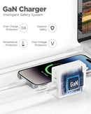 Encuentra el cargador de pared PowerPeak 65W con cable USB C-C en Guatemala para tu dispositivo móvil.