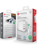 Encuentra el cargador de pared PowerPeak 65W con cable USB C-C en Guatemala para tu dispositivo móvil.