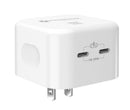 Encuentra el adaptador de pared USB-C PD dual PowerPeak de 35W en Guatemala para cargar tus dispositivos de forma rápida y eficiente.