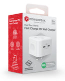 Encuentra el adaptador de pared USB-C PD dual PowerPeak de 35W en Guatemala para cargar tus dispositivos de forma rápida y eficiente.