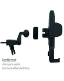 Soporte PowerPeak ProMount para auto con ventosa, base giratoria y brazo ajustable, ideal para smartphones SlowBack.