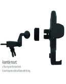 Soporte PowerPeak ProMount para ranura CD de coche, color negro, con brazo ajustable SlowBack.