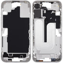 Chasis medio blanco para iPhone 16 Plus (US Version) A3082 con botones de encendido y volumen.